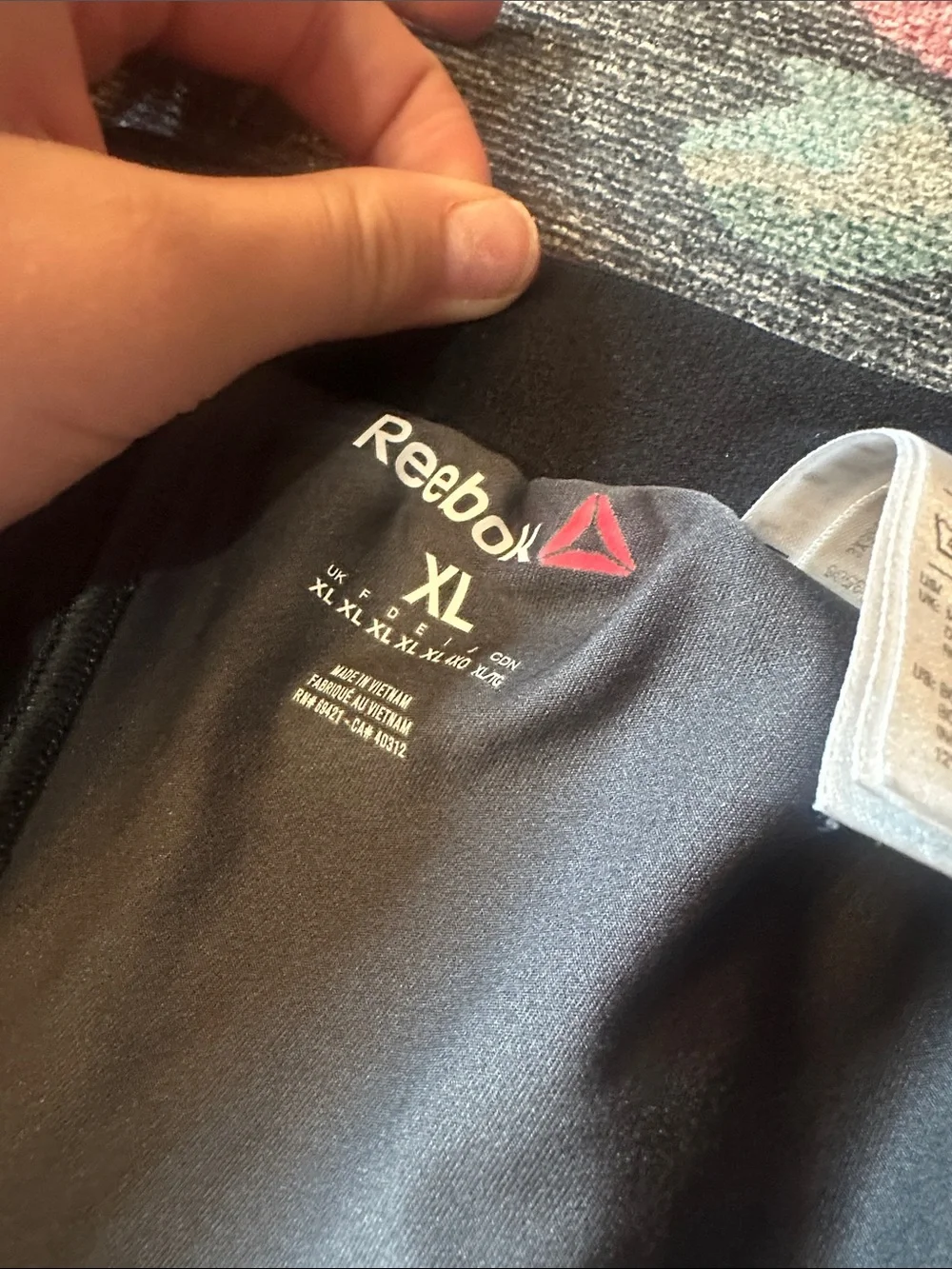 Reebok Men's Black and Gray Camo Swim Board Shorts